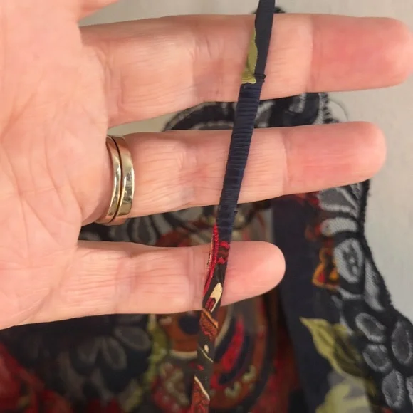 Victoria's Secret Navy Floral Lace Nightie 2pc Size M Gold Label 90s Coquette - Picture 7 of 12